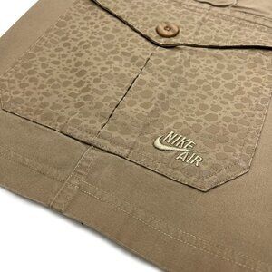 Nike Air Vintage Animal Print Cargo Chino Khaki Shorts Mens 32